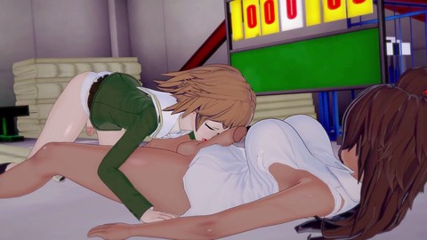 2 futa fuck guy, ass fuck, danganronpa futa नि: शुल्क किन्नर अश्लील